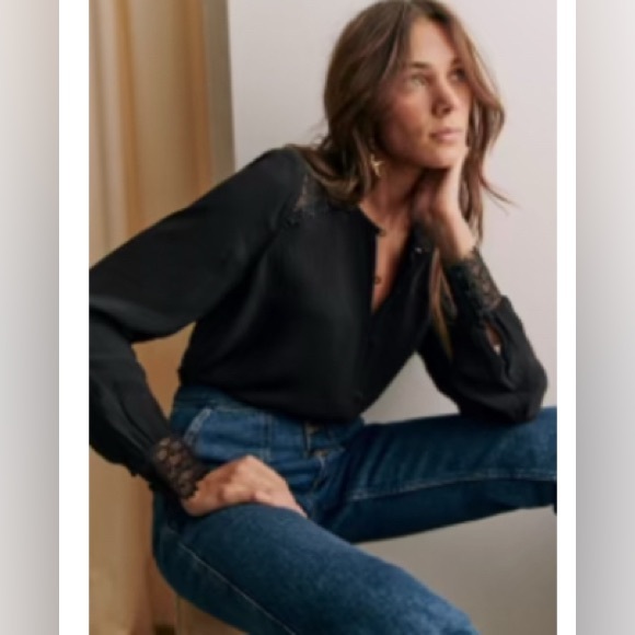Sezane Tops - Sezane Clem Shirt Noir. - Size 42